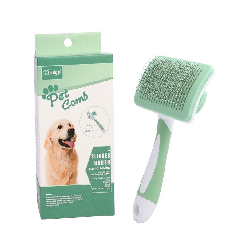 寵物一鍵除毛按摩梳 / 自動脫毛 寵物梳子 寵物梳  除毛梳 寵物脫毛梳不鏽鋼針梳  【現貨24H出貨】-細節圖7