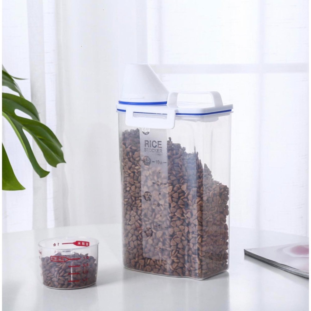 R&R 日式密封防潮儲糧桶 (2000ml) / 儲米桶 飼料桶 防潮罐 寵物飼料桶 保鮮盒 儲糧罐【現貨24H出貨】-細節圖7