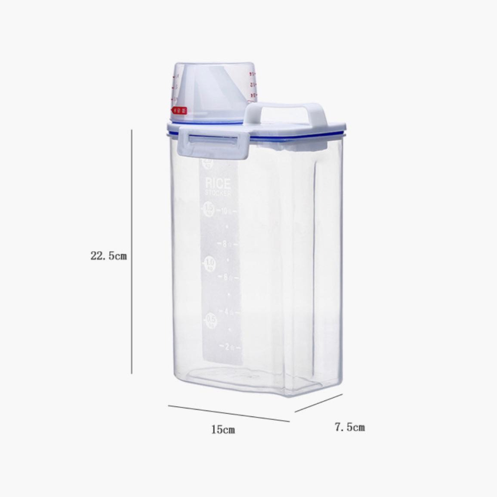 R&R 日式密封防潮儲糧桶 (2000ml) / 儲米桶 飼料桶 防潮罐 寵物飼料桶 保鮮盒 儲糧罐【現貨24H出貨】-細節圖8