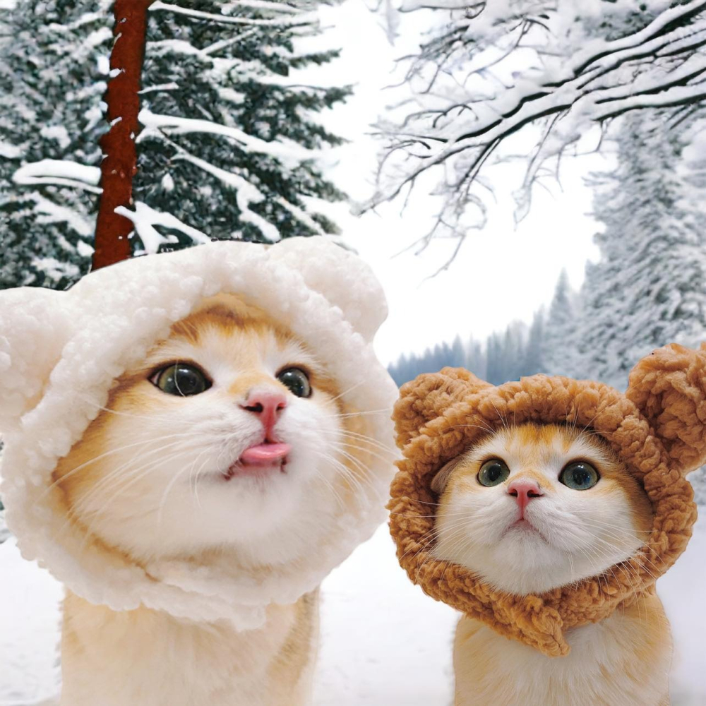 超萌熊熊寵物頭套 / 貓咪頭套 狗頭套 寵物帽 寵物頭套 【現貨24H出貨】-細節圖2