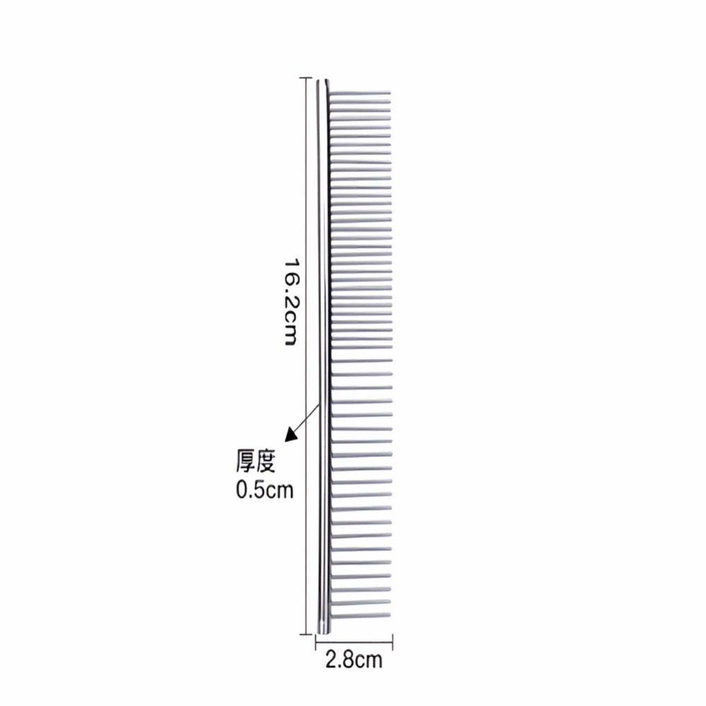 R&R 寵物美容不銹鋼排梳 ( 除跳蚤 開結去浮毛 ) / 寵物排梳 寵物梳子 寵物梳 針疏 貓咪梳子 狗狗梳子-規格圖9