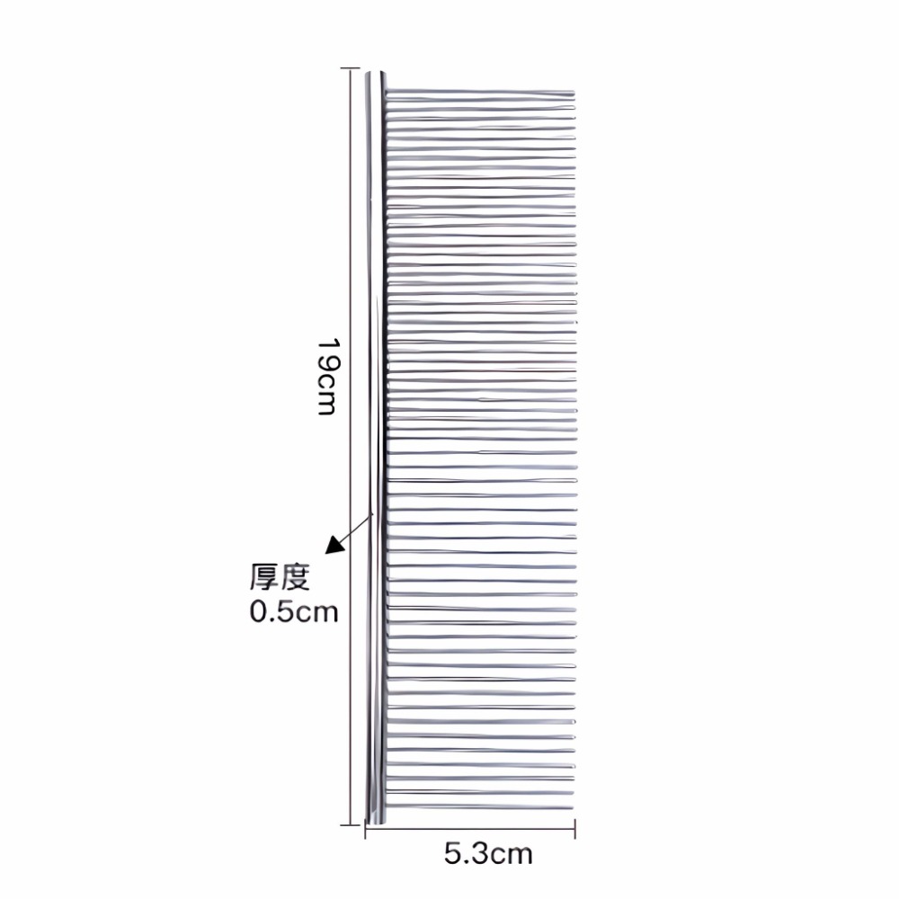 R&R 寵物美容不銹鋼排梳 ( 除跳蚤 開結去浮毛 ) / 寵物排梳 寵物梳子 寵物梳 針疏 貓咪梳子 狗狗梳子-規格圖9