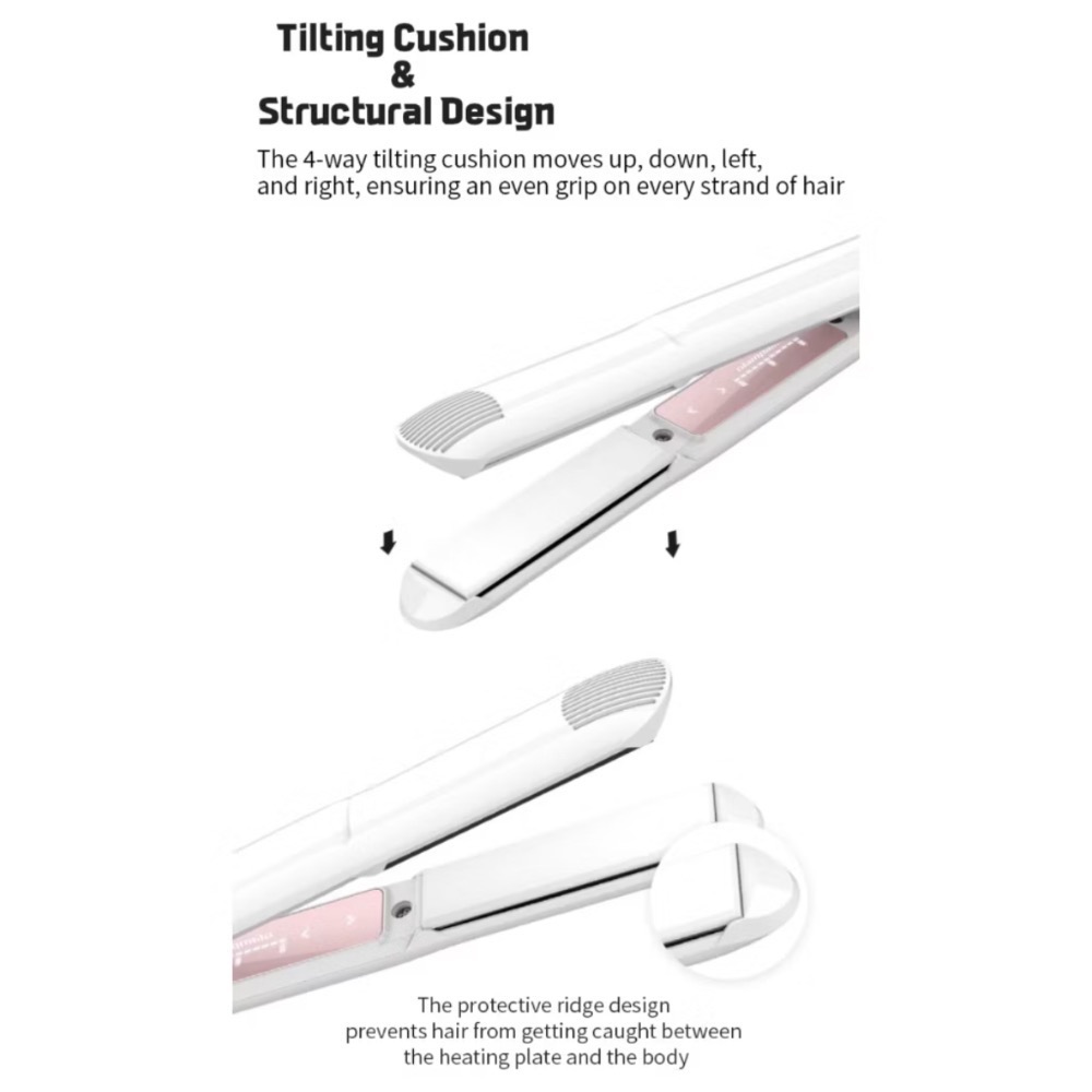 [GlamPalm] GP201T 扁發鐵 – 玫瑰金 / 魅力紫 / 魅力粉 / 原黑 / 魅力熊貓|專業造型 / 最-細節圖4