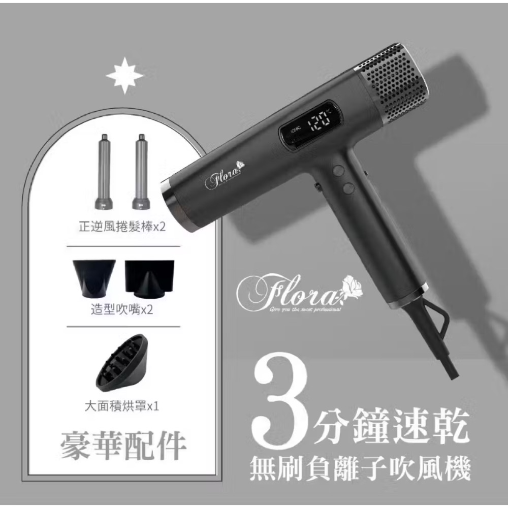 2026新品到貨中✨2026新品到貨✨ 【FLORA｜國際電壓負離子無刷吹風機】HD-3238 正式登場 🤍-細節圖4