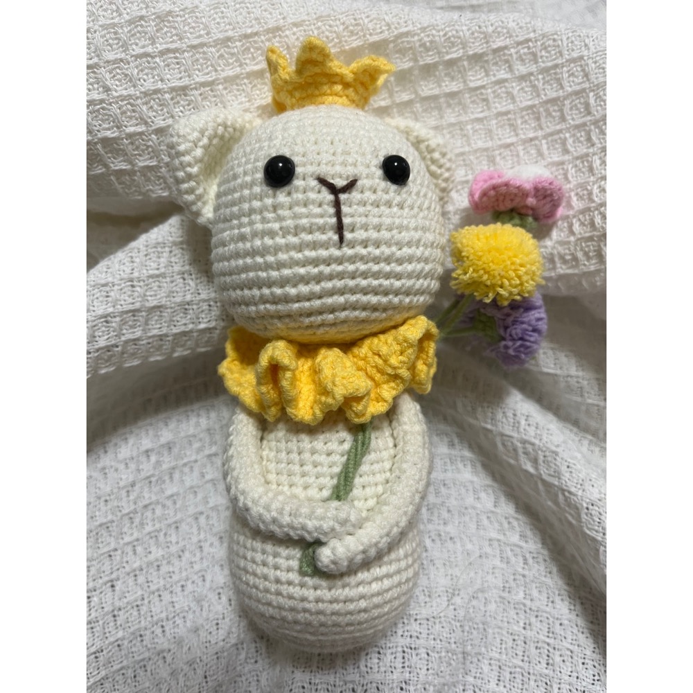 毛線成品專屬賣場 蔬菜水果、白色貓咪-細節圖2