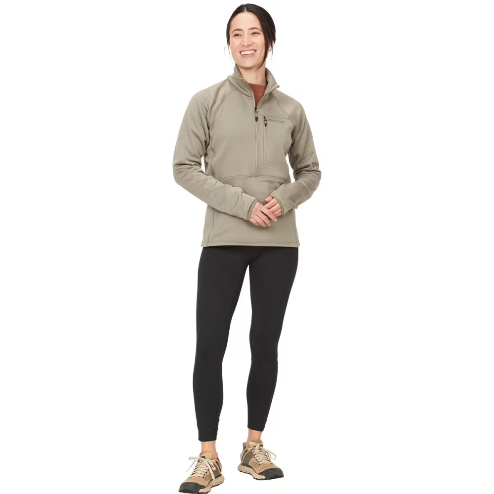 全新正品 Marmot Olden Power Stretch 1/2 Zip 半門襟刷毛上衣 女款-細節圖2