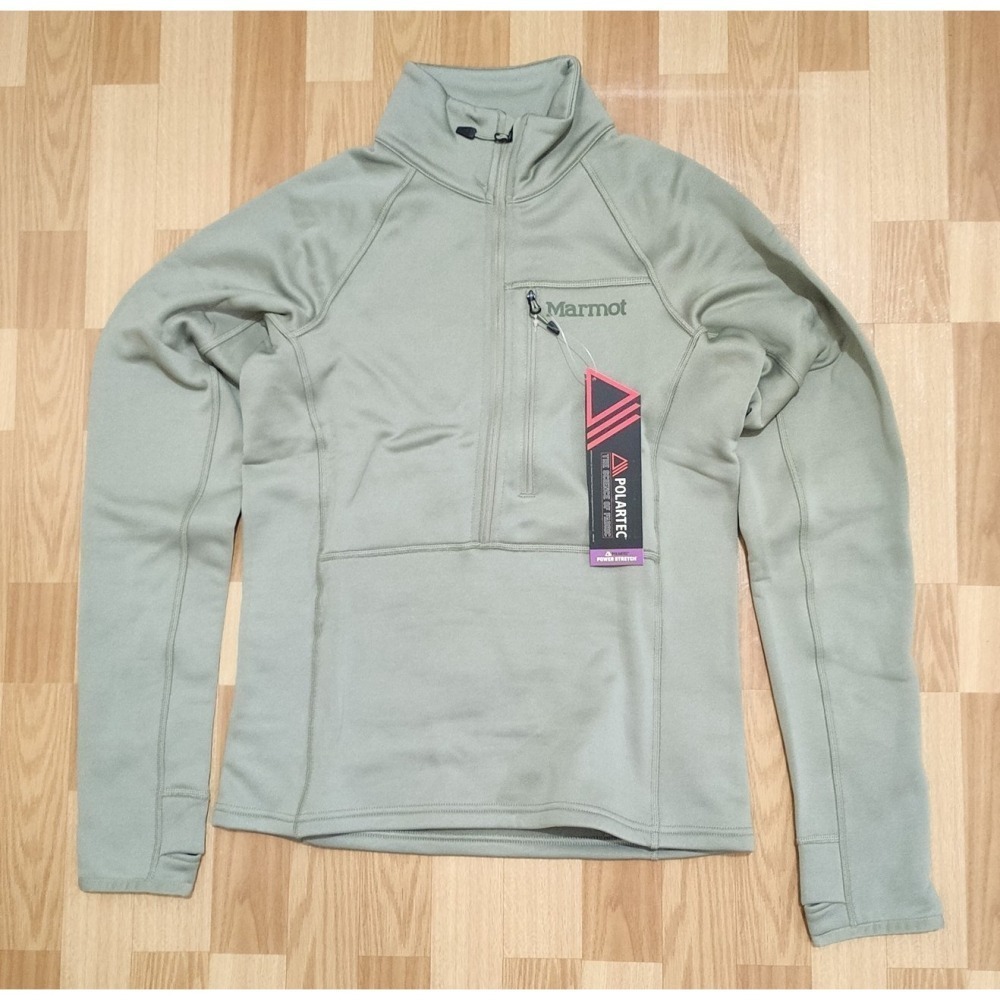 全新正品 Marmot Olden Power Stretch 1/2 Zip 半門襟刷毛上衣 女款-細節圖5