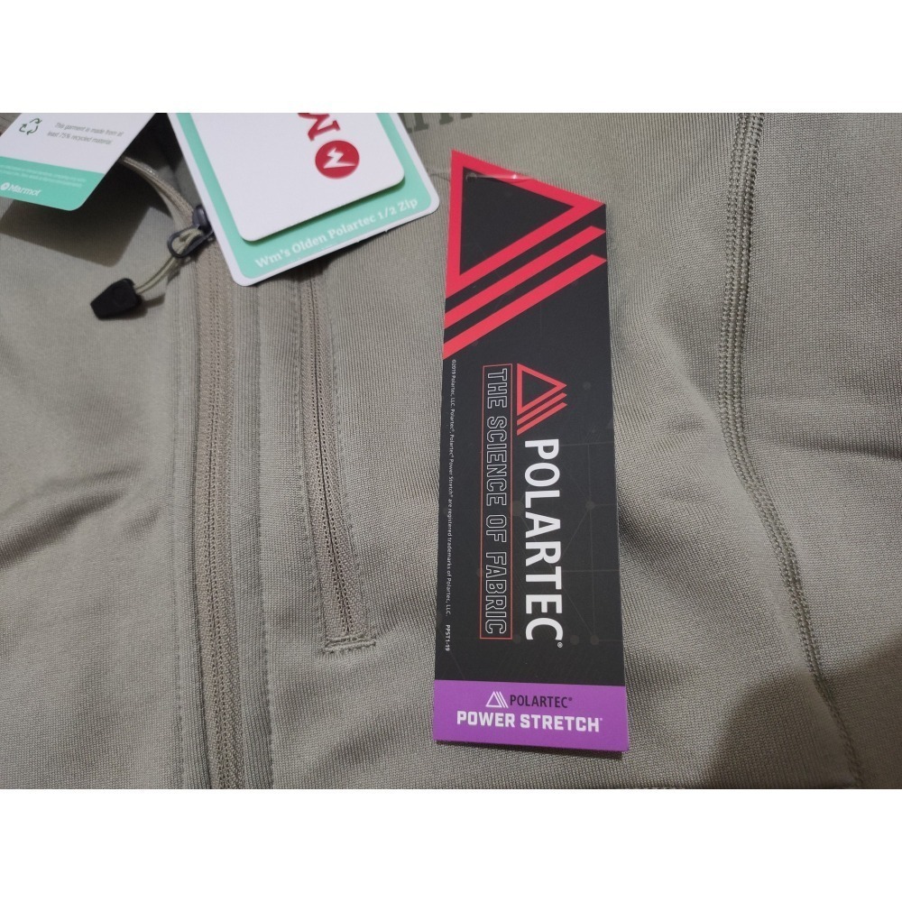 全新正品 Marmot Olden Power Stretch 1/2 Zip 半門襟刷毛上衣 女款-細節圖6