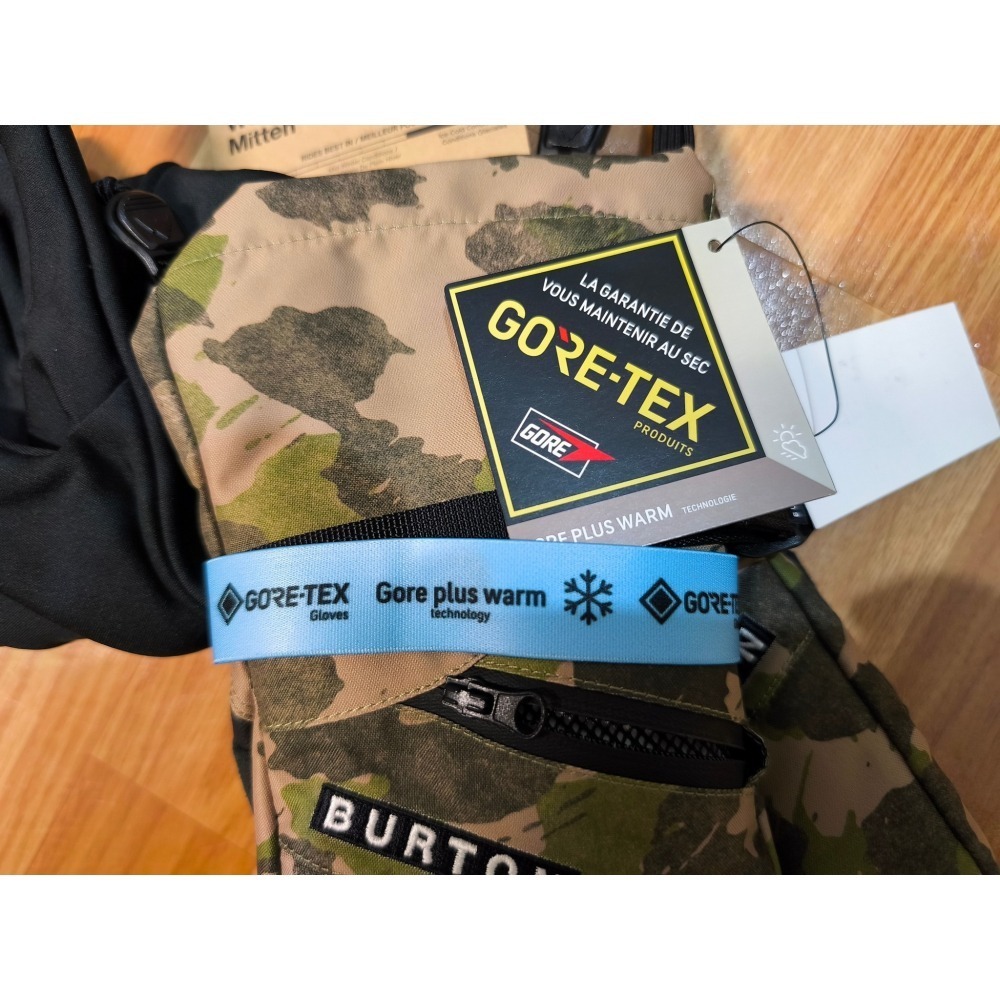 全新正品 Burton GORE-TEX Mittens 防水 滑雪 手套 迷彩-細節圖4