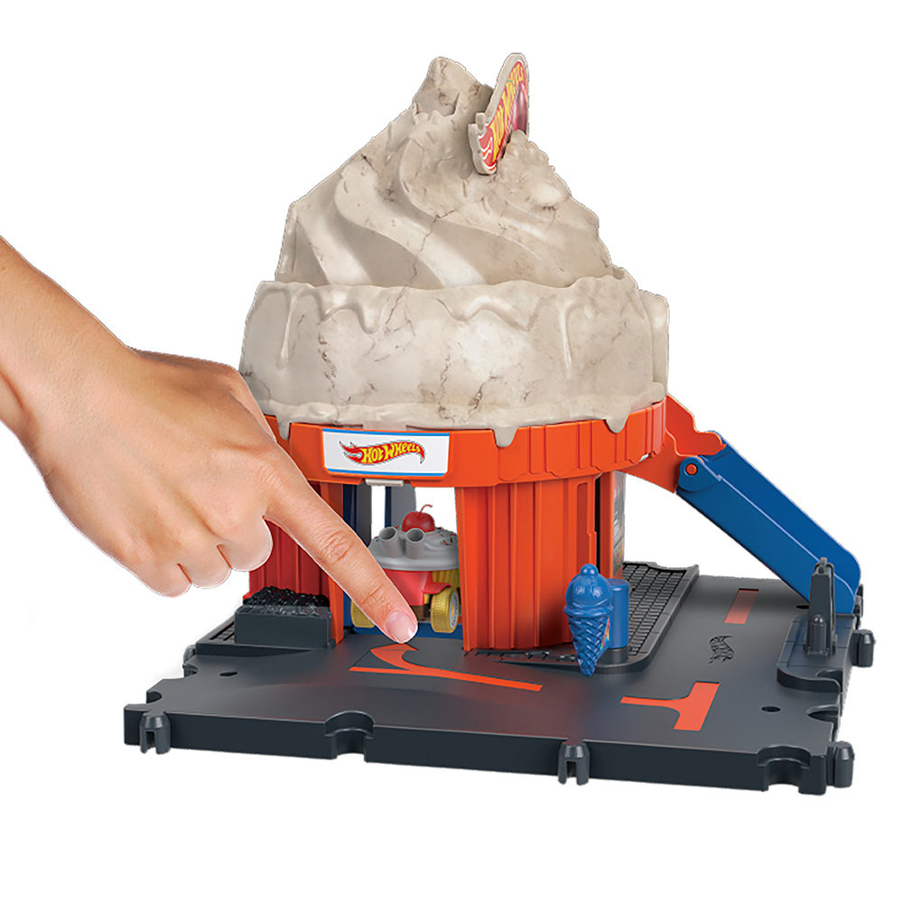 HOT WHEELS 風火輪 城市組題軌道組 冰淇淋塔 漢堡塔 停車塔 組合玩具 全新未拆-規格圖7