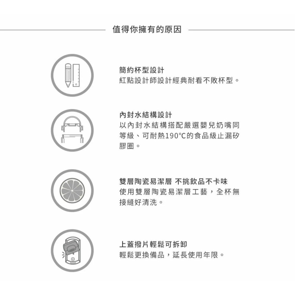 全新 BOXMAN X WOKY 聯名 沃廚渾圓杯 保溫杯 保溫瓶 雙層陶瓷 手提保溫瓶 550ml-細節圖11