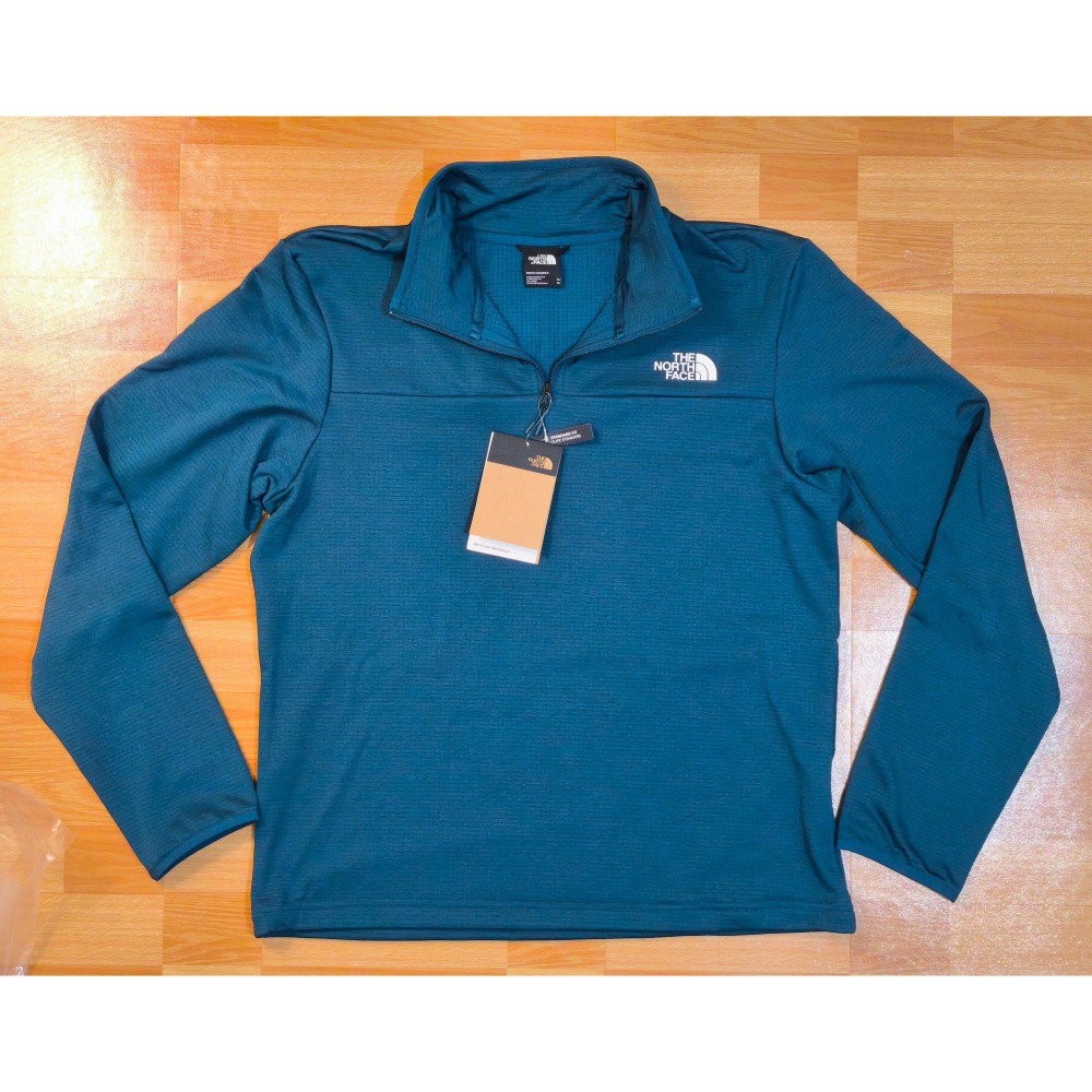 全新 The North Face Cedar Trail Grid Fleece Pullover  輕量保暖中層 男-細節圖4