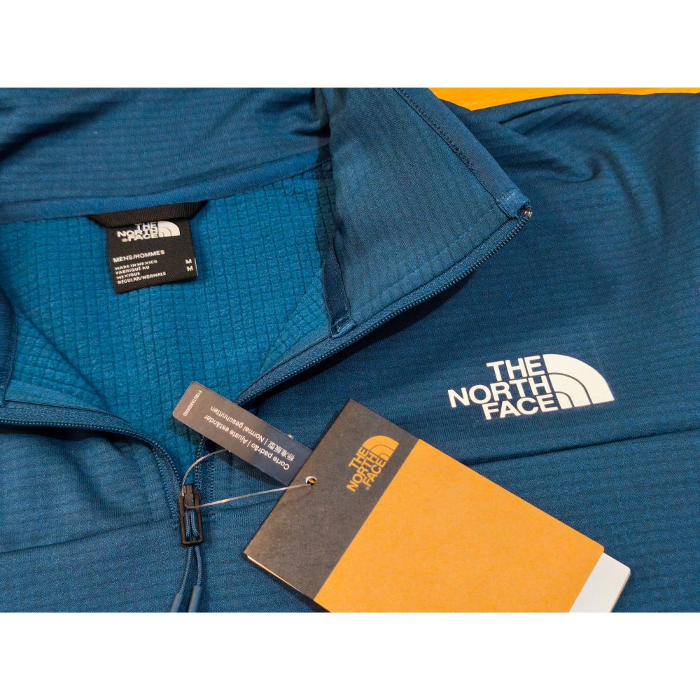 全新 The North Face Cedar Trail Grid Fleece Pullover  輕量保暖中層 男-細節圖5