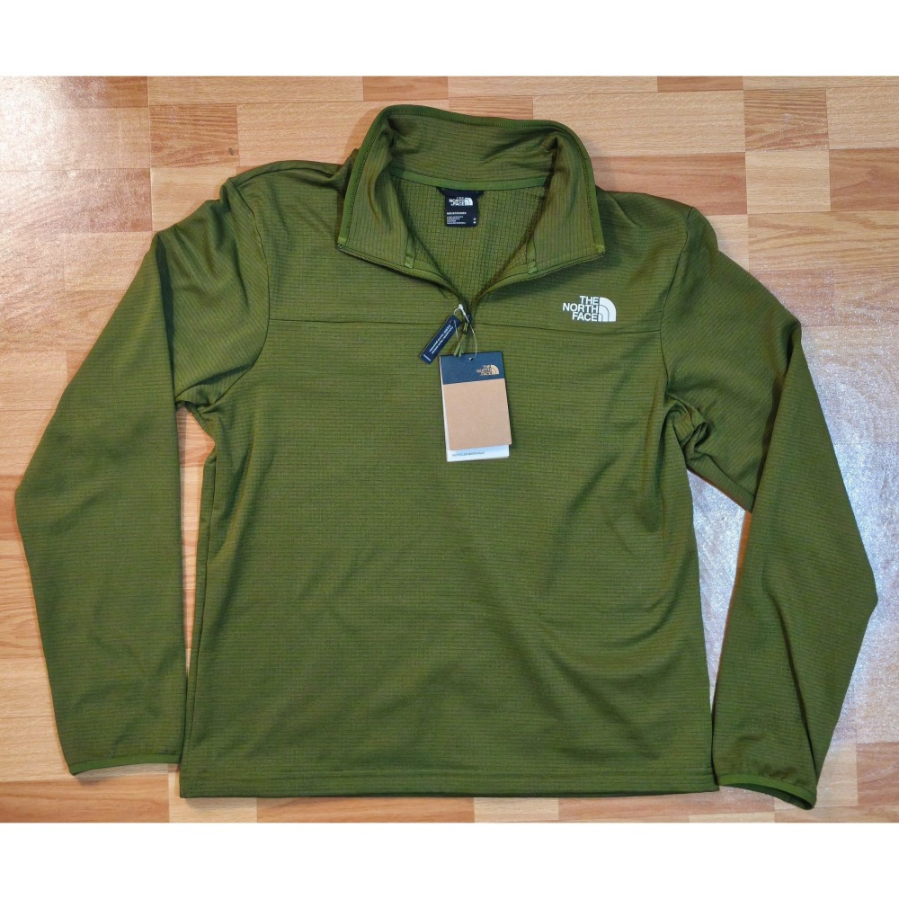 全新 The North Face Cedar Trail Grid Fleece Pullover 輕量保暖中層 男-細節圖4