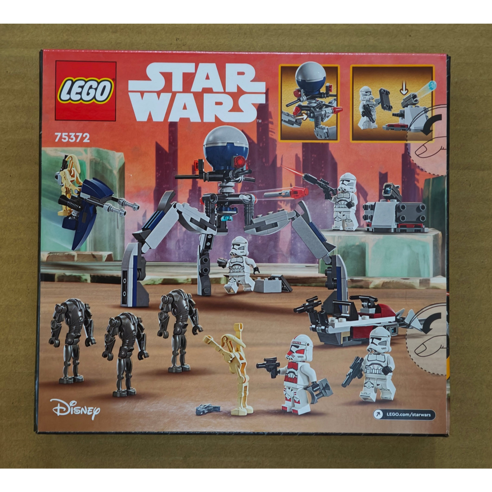 LEGO 樂高 Star Wars 複製人士兵與戰鬥機器人 75372 全新未拆 雙北面交-細節圖2