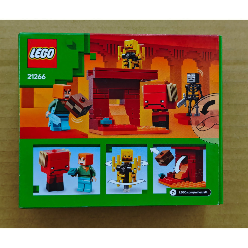 LEGO 樂高 Minecraft 地獄熔岩大戰 21266 全新未拆 雙北面交-細節圖2