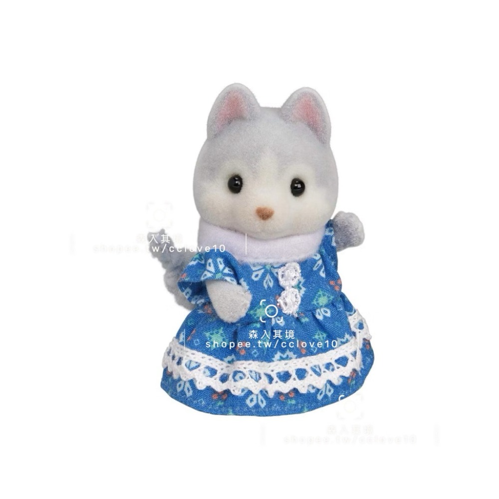 森林家族 哈士奇哥哥姐姐協力車 哈士奇 復活節瑪格麗特兔彩蛋組 木炭貓 黑白貓 甜蜜 蛋糕 派對 套裝 白兔媽媽旅行組-規格圖8