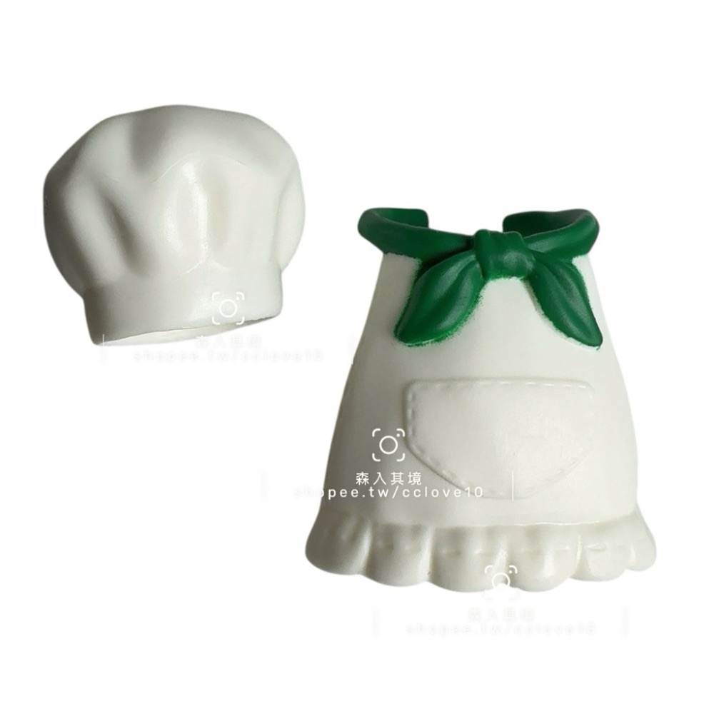 廚師衣服+帽（中號可穿）塑膠材質