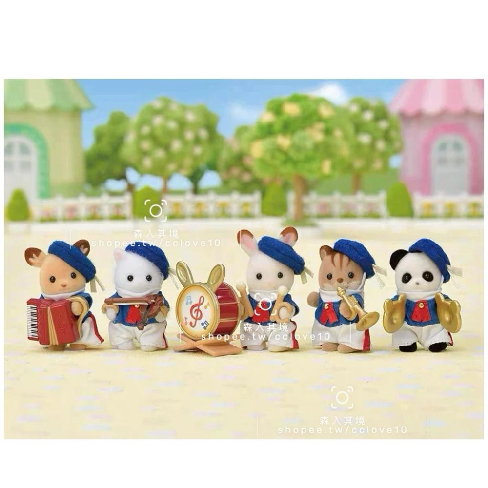 全新 森林家族 拆售 歐版35週年紀念 樂隊寶寶 小提琴 手風琴 鼓 樂器 波斯貓 熊貓 貓熊 小鹿 可可兔 松鼠-細節圖4