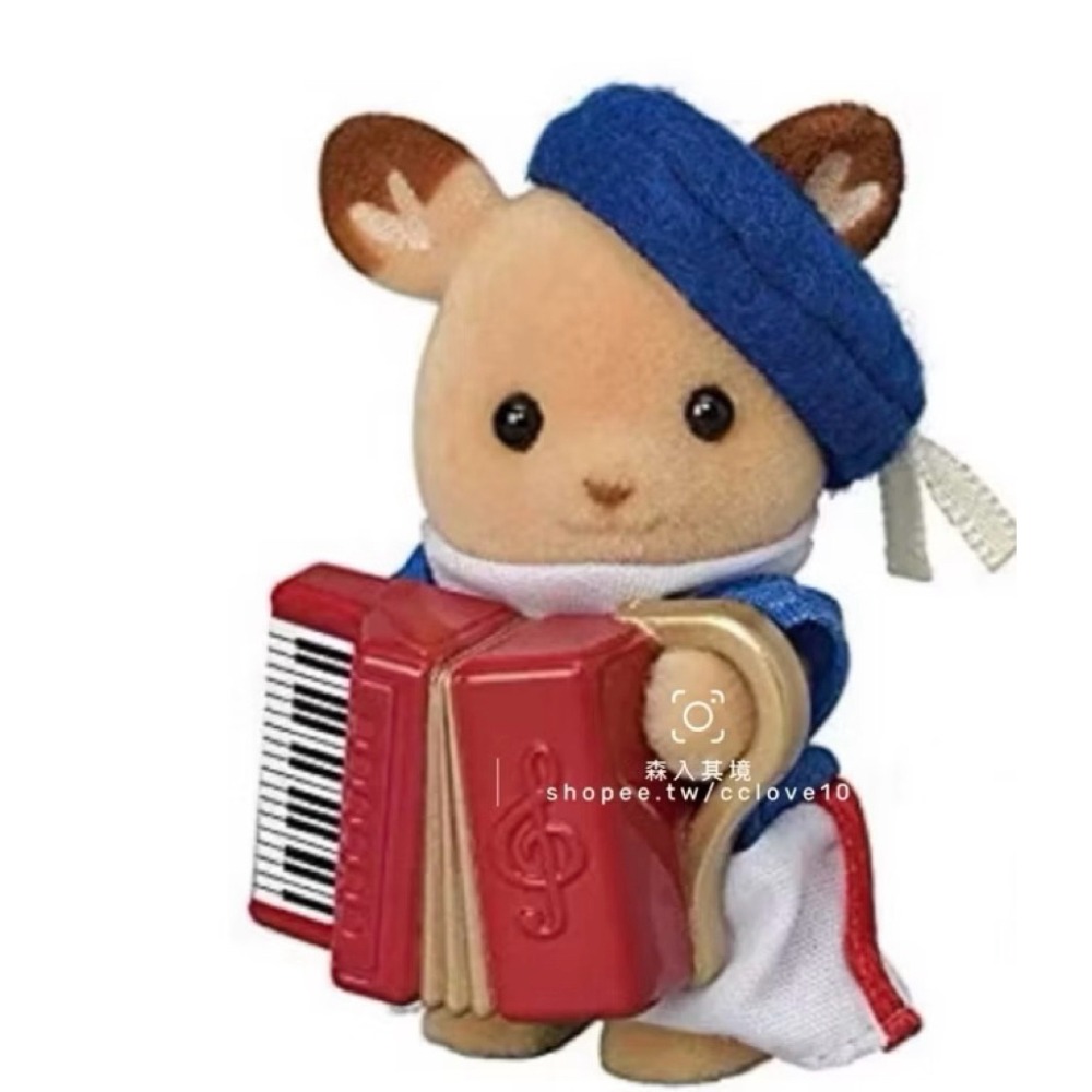 全新 森林家族 拆售 歐版35週年紀念 樂隊寶寶 小提琴 手風琴 鼓 樂器 波斯貓 熊貓 貓熊 小鹿 可可兔 松鼠-規格圖4