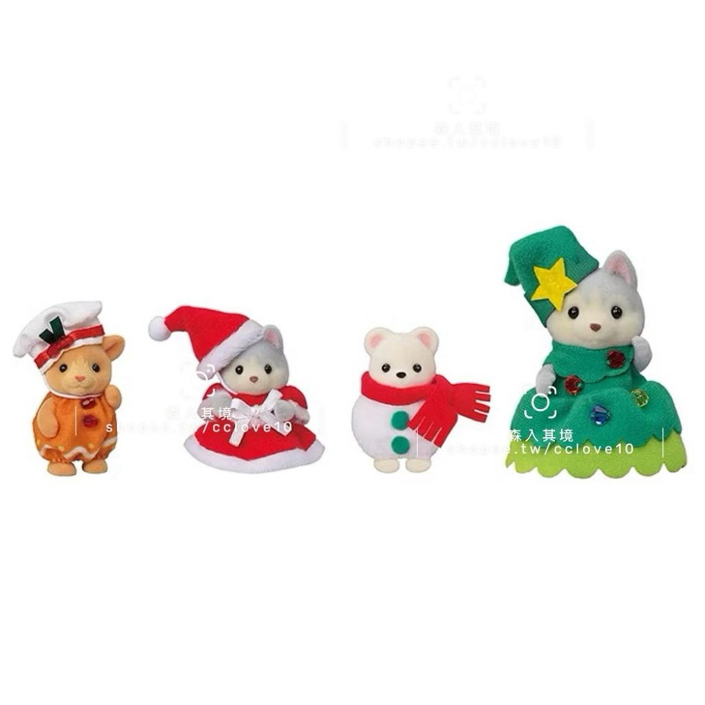 森林家族 聖誕節 套組  套盒 馴鹿家庭 日本限定 麋鹿 聖誕裝 獅子 聖誕老公公 耳廓狐寶寶 波斯貓 聖誕樹 聖誕帽-細節圖4
