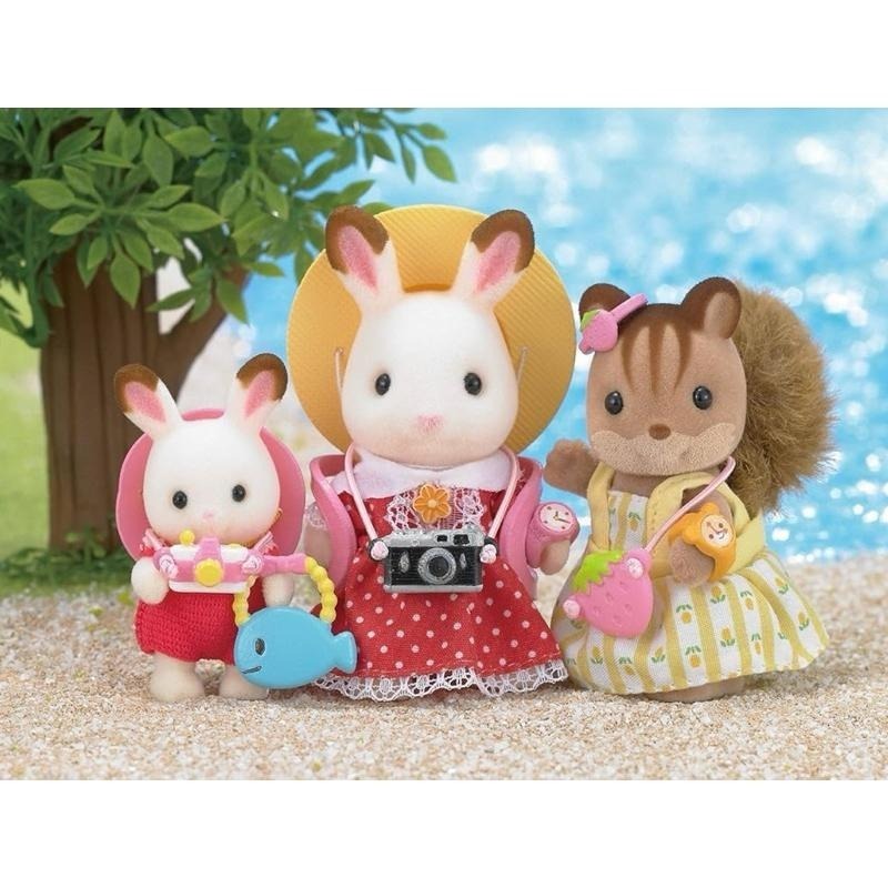 森林家族 Sylvanian Families 遠足飾品 配件 組 配件 小物 書包 帽子 照相機 粉紅 包包 手提包-細節圖5