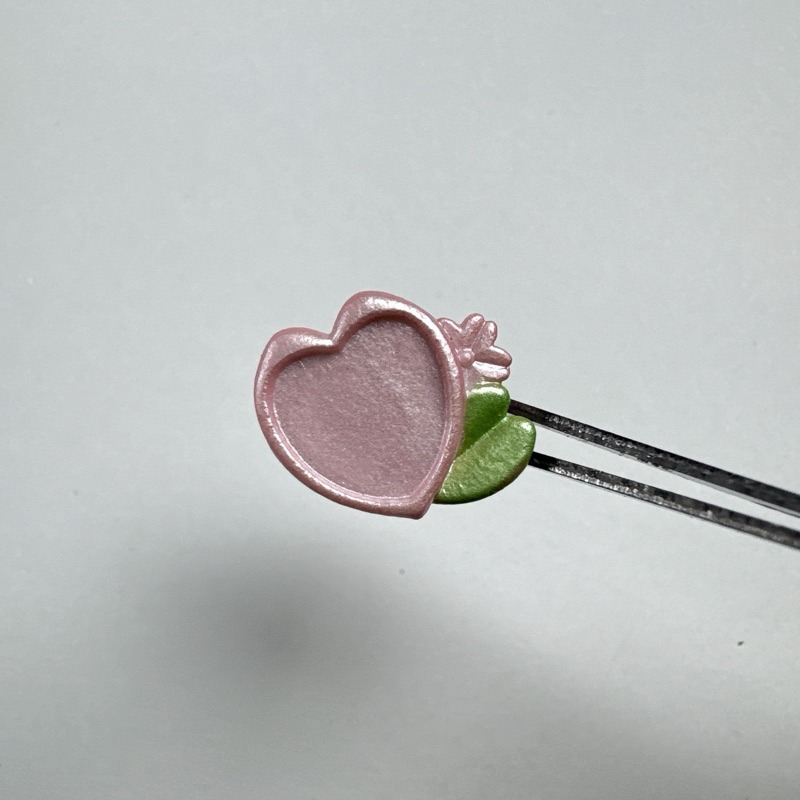 粉瑕疵耳飾（缺鑽）