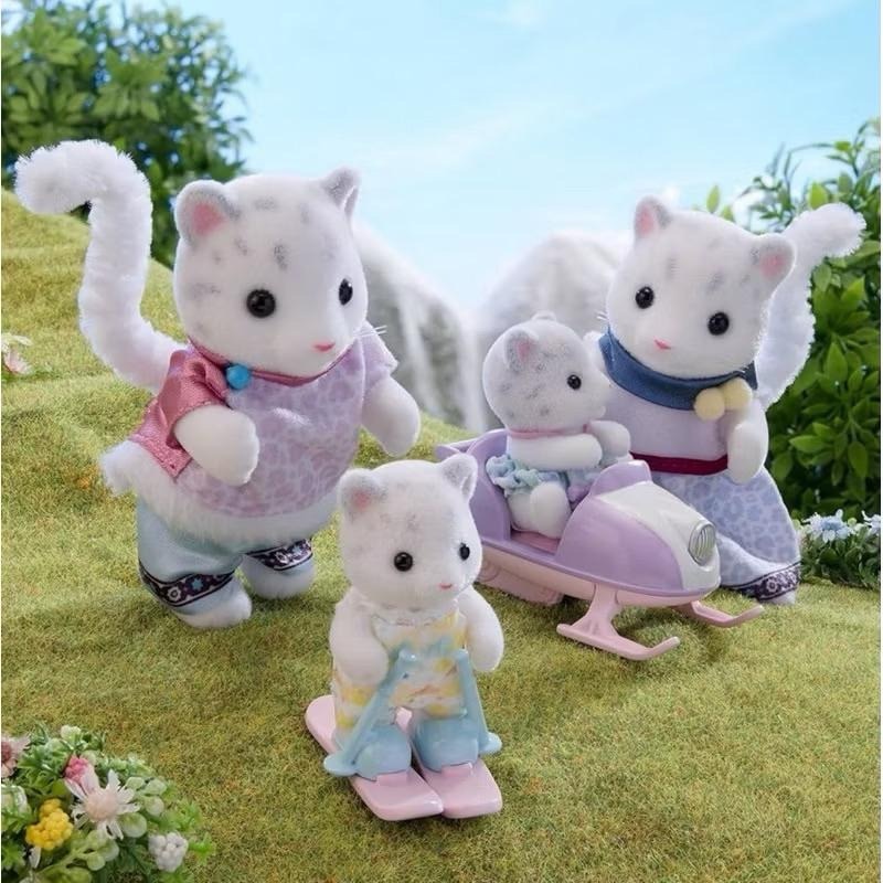 正版 現森林家族 雪豹寶寶 站寶 划雪 Sylvanian Families EPOCH 坐寶 雪豹一家 雪豹家庭組-細節圖3