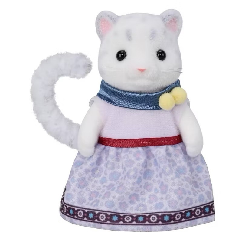 正版 現森林家族 雪豹寶寶 站寶 划雪 Sylvanian Families EPOCH 坐寶 雪豹一家 雪豹家庭組-規格圖3