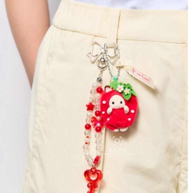 現貨 森林家族 櫻桃 吊飾 可可兔 耳廓狐 日本限定 小海豹 香蕉 哈士奇 耳廓狐 蘋果羊草莓可可兔 寶寶 嬰兒 站寶-細節圖8