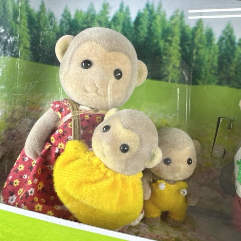 全新 現貨 森林家族 絕版 收藏 猴子家族猴子寶寶猴子站寶猴子趴寶 森入其境 猴子一家 猴子 爸爸 媽媽 老貨-細節圖4