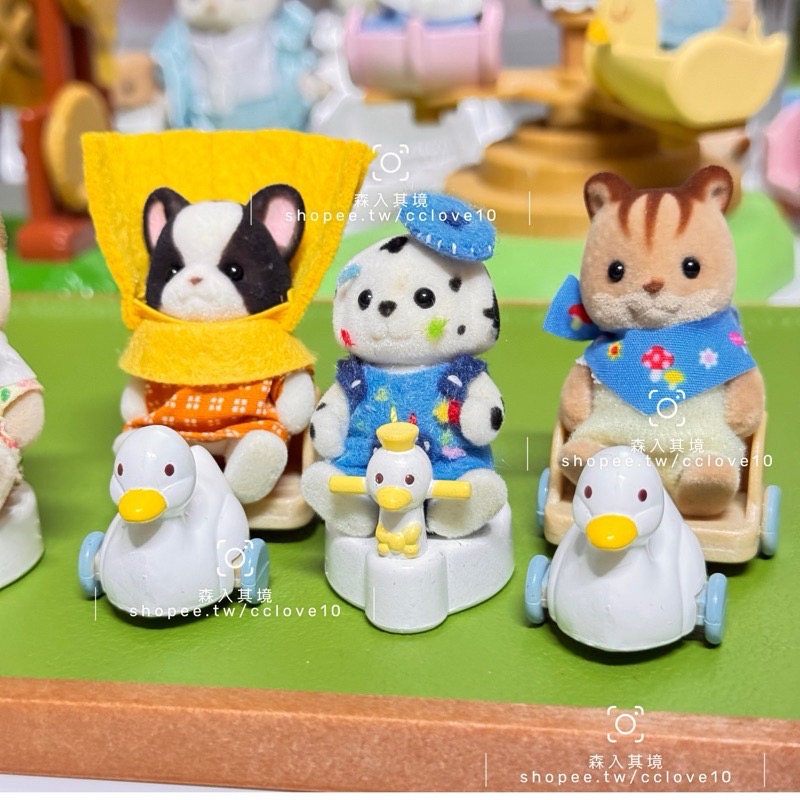 森林家族 鴨子馬桶 車子 鴨子 推車 散件 小物 馬桶 車子 絕版  Sylvanian Families 寶寶 補件-規格圖3