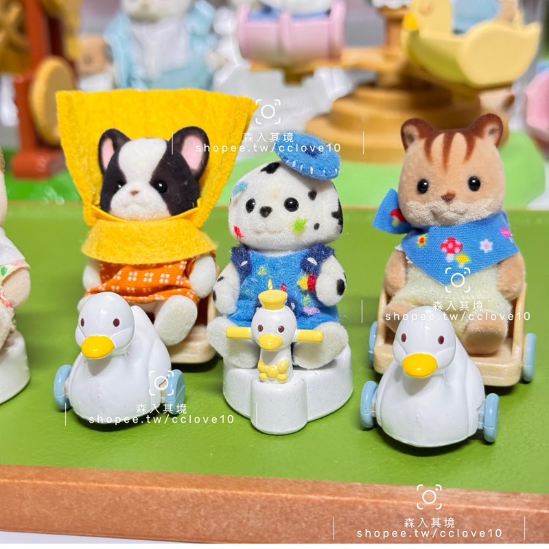 森林家族 鴨子馬桶 車子 鴨子 推車 散件 小物 馬桶 車子 絕版  Sylvanian Families 寶寶 補件-規格圖8