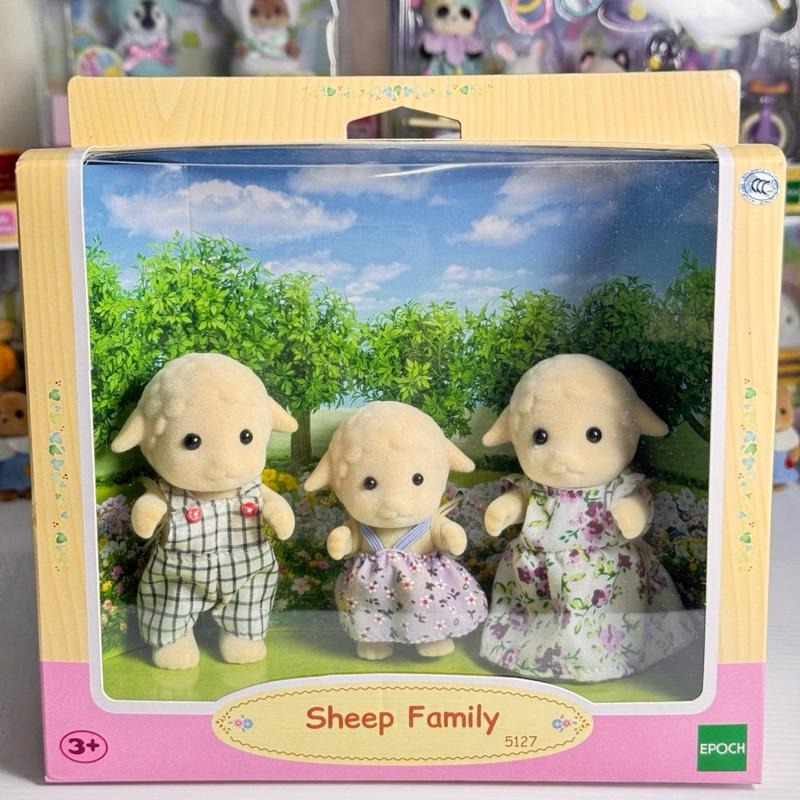 森林家族 絕版 綿羊  羊 一家 家族 老綿羊 收藏 爸爸 Sylvanian Family媽媽 姐姐-細節圖2