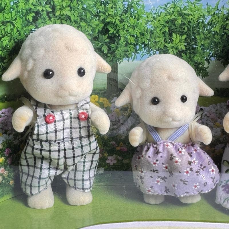 森林家族 絕版 綿羊  羊 一家 家族 老綿羊 收藏 爸爸 Sylvanian Family媽媽 姐姐-細節圖7