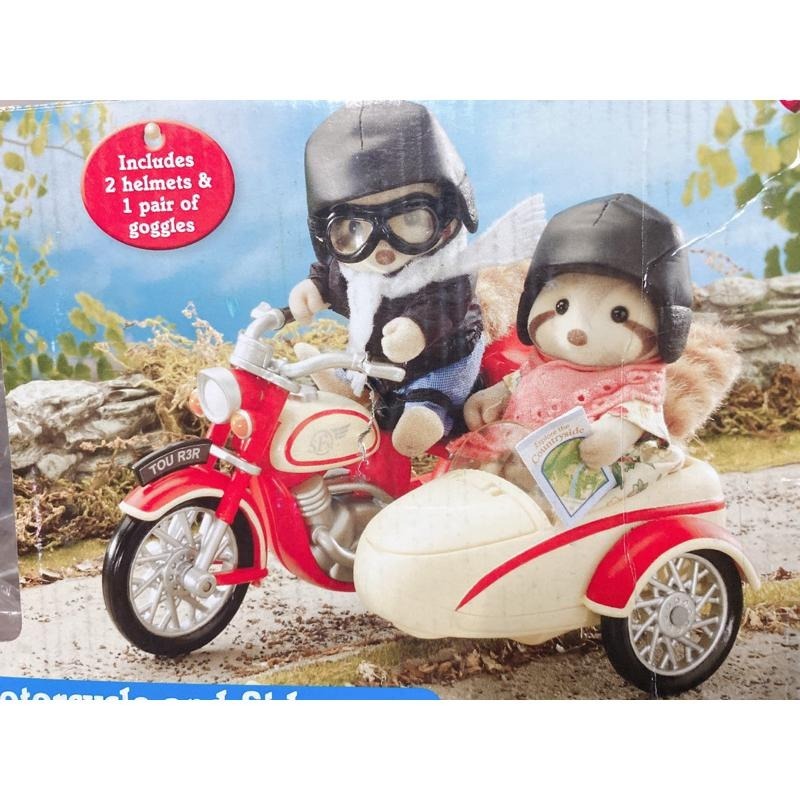 Sylvanian Family森林家族 浣熊爺爺 子母機車 浣熊機車 手可持物 絕版 浣熊 機車 浣熊奶奶 爺爺 奶奶-細節圖2