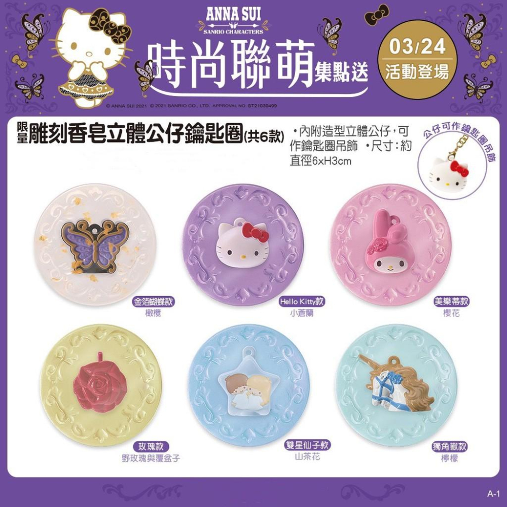 🦋KITTY X ANNASUI 鑰匙圈香皂 手提袋 證件套 托特手提袋 7-11-細節圖3