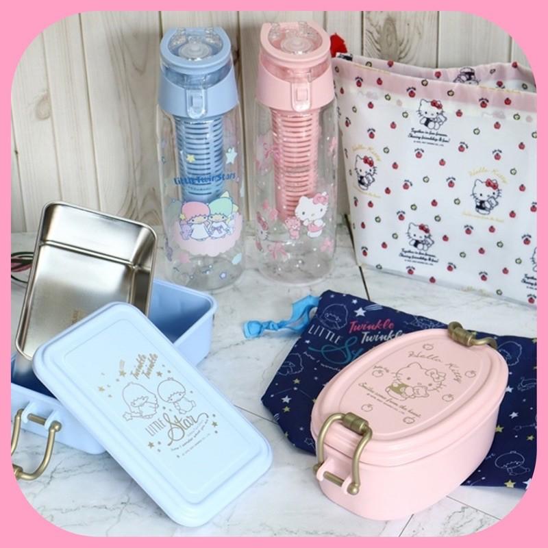 Hello KITTY 雙子星 不鏽鋼餐盒/隨身水瓶 7-11-細節圖2