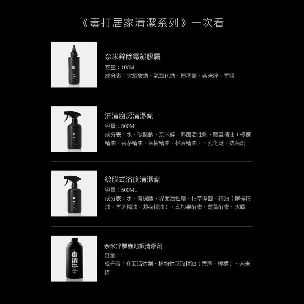 除霉清潔任選組-廚房油垢清潔劑、除霉凝膠、浴廁水垢清潔劑、驅蟲地板清潔劑 除水垢、除黴、油汙《毒打毒消環衛科技 DUDA-細節圖4