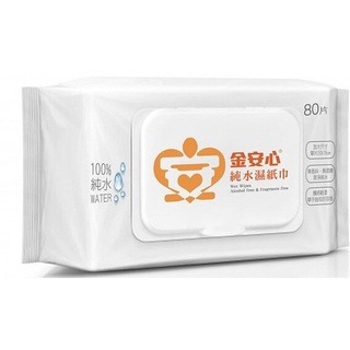 【金安心】金安心純水濕巾(80抽)  ＂金安心＂純水濕紙巾 Wet Wipes 超商取件最多5包/箱-規格圖2
