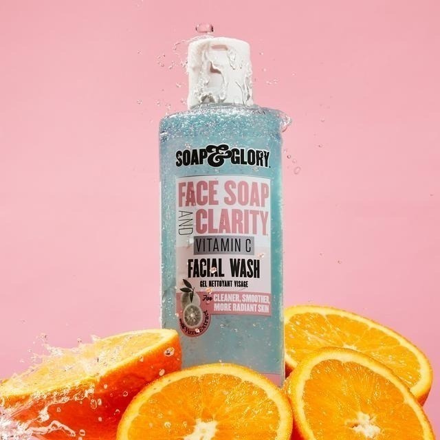 【現貨】英國 SOAP & GLORY 維他命C 洗面乳 潔面露 三合一 清潔 卸妝 去角質 350ml-細節圖5