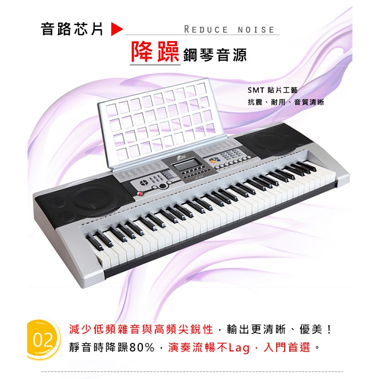 【台灣Jazzy】24H出貨 JZ-612 入門首選標準厚鍵 61鍵電子琴 攜帶方便 外接踏板功能-細節圖4