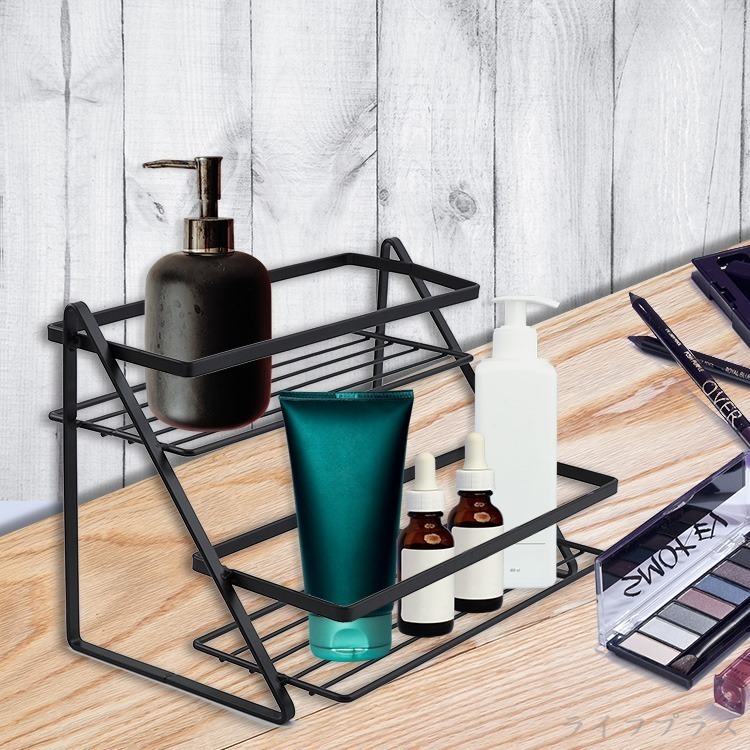 工業風不鏽鋼雙層置物架-1組-細節圖2