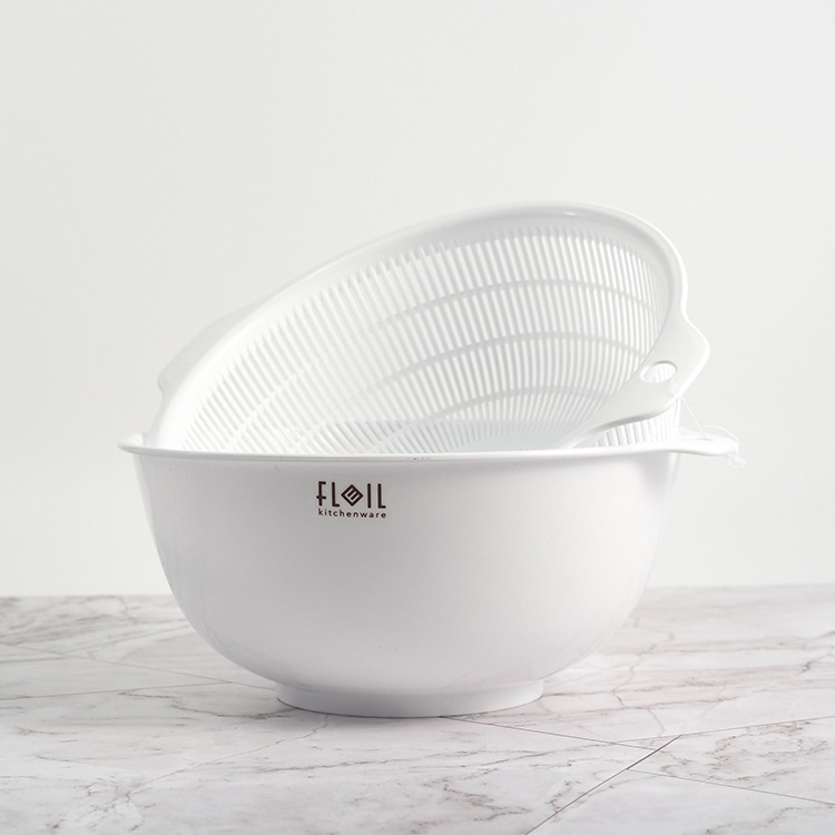 日本製NAKAYA雙層瀝水籃組-小-19cm-3組入-細節圖2