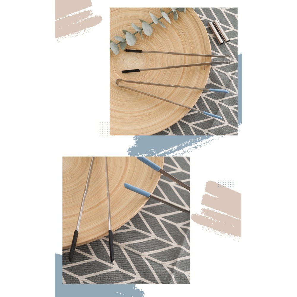 LINOX 316不鏽鋼矽膠食物夾-21cm-6支組-細節圖3