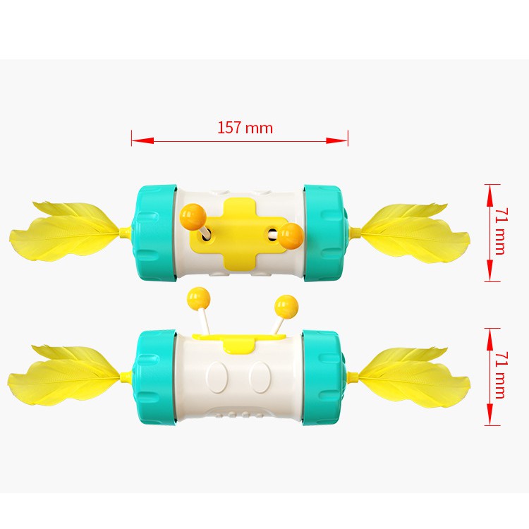 快速出貨【台灣出貨】貓咪不倒翁自嗨玩具 貓咪玩具 三款可挑 羽毛玩具 自嗨自走玩具 貓咪玩具 自嗨玩具-細節圖7