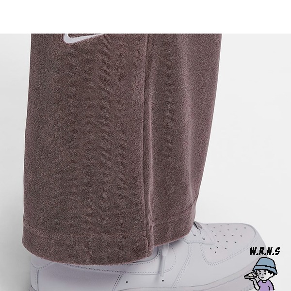 Nike 女裝 長褲 寬褲 高腰 毛巾圈 紫紅【W.R.N.S】FV4011-257-細節圖6