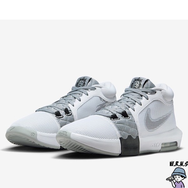 Nike 男鞋 籃球鞋 實戰 LeBron Witness VIII EP 白黑【W.R.N.S】FB2237-100-細節圖3