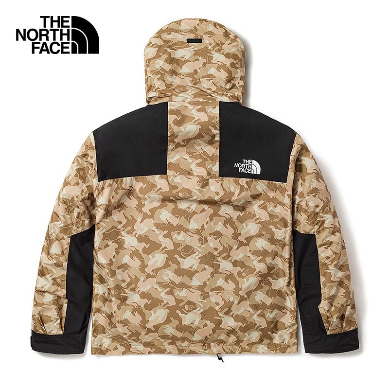 The North Face 男 連帽外套 衝鋒外套 CNY 兔紋 迷彩 防風 防潑水 棕NF0A7UR9II7-細節圖2