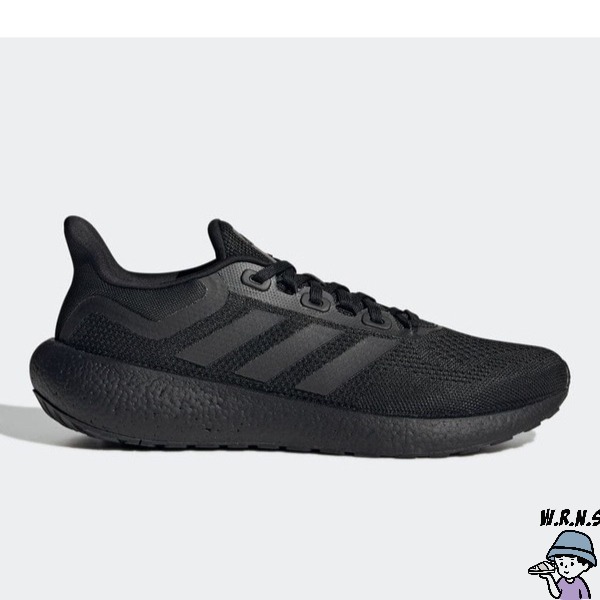 Adidas PUREBOOST 22 男鞋 慢跑 BOOST中底 避震 網布 透氣 反光細節 黑【W.R.N.S】GW-細節圖2